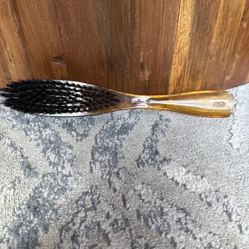 Vintage Empire Amber Plastic Shoe Clothing Brush 12"